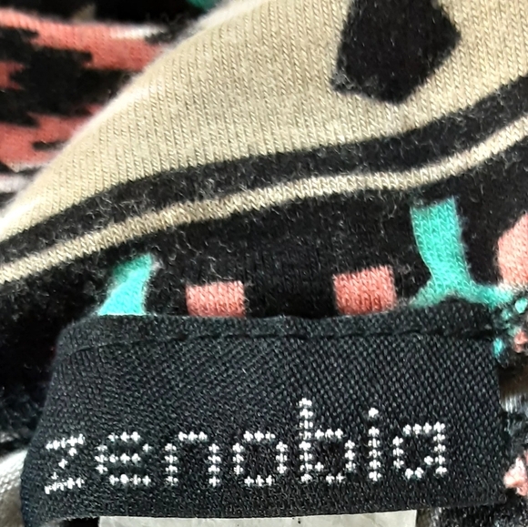 Orange , blue and cream Aztec Print Maxi Skirt 1X - Picture 2 of 2